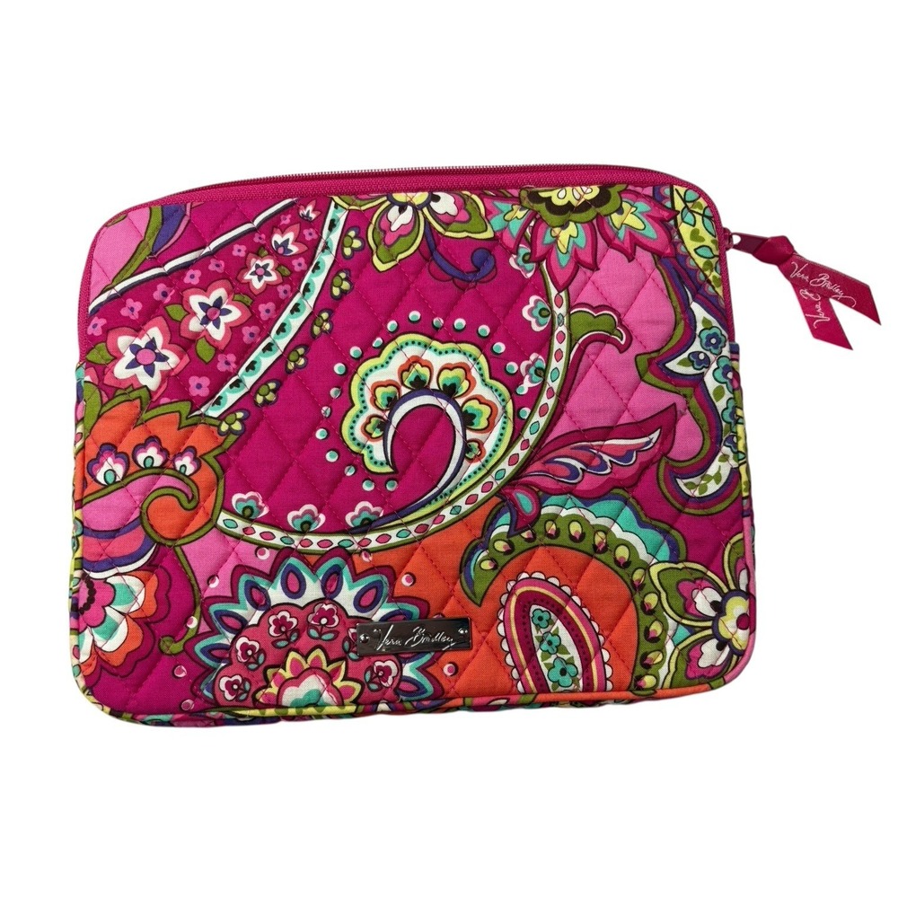 Vera Bradley Tote Cotton Bag Blush‎ Pink Yellow Floral 10"
